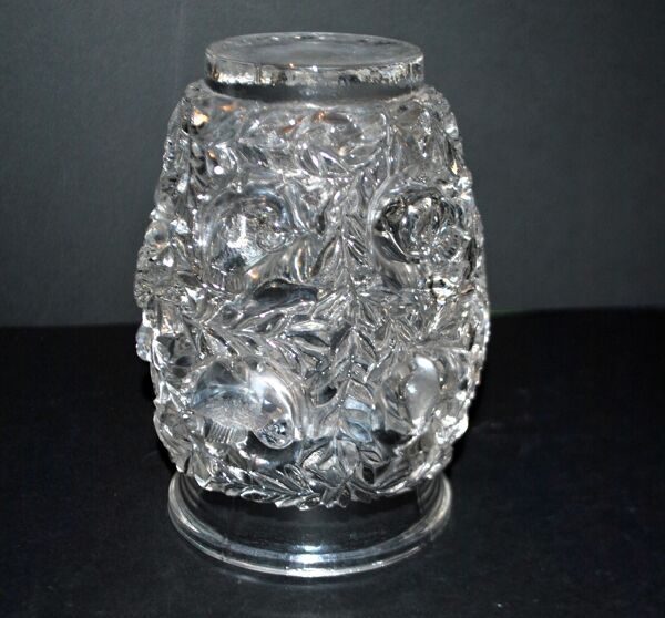 R. Lalique vase art déco Bagatelle oiseau moineau non signé 1939