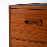 Vintage teak chest of drawers with three drawers