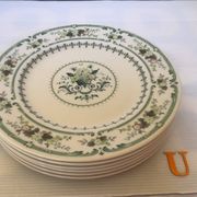 Six assiettes plates provençal royal Doulton