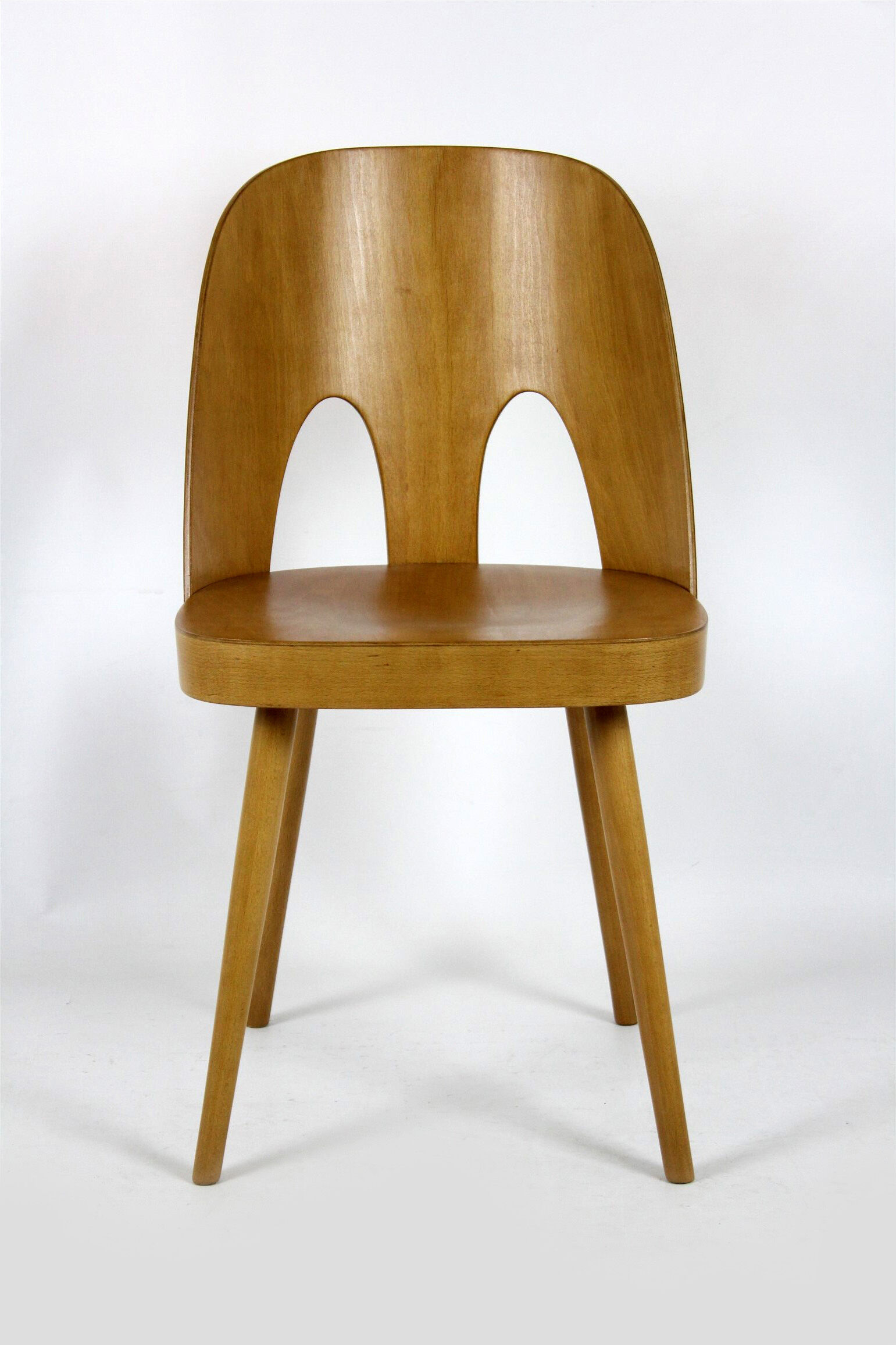 Wooden chairs by oswald haerdtl for ton (thonet), 1960s, set of 4