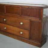 Antique Oak Jewellery Cabinet or Shop Counter, Early 20th Century