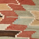 Tribal Pattern Vintage Kilim Runner Rug, 80x347Cm