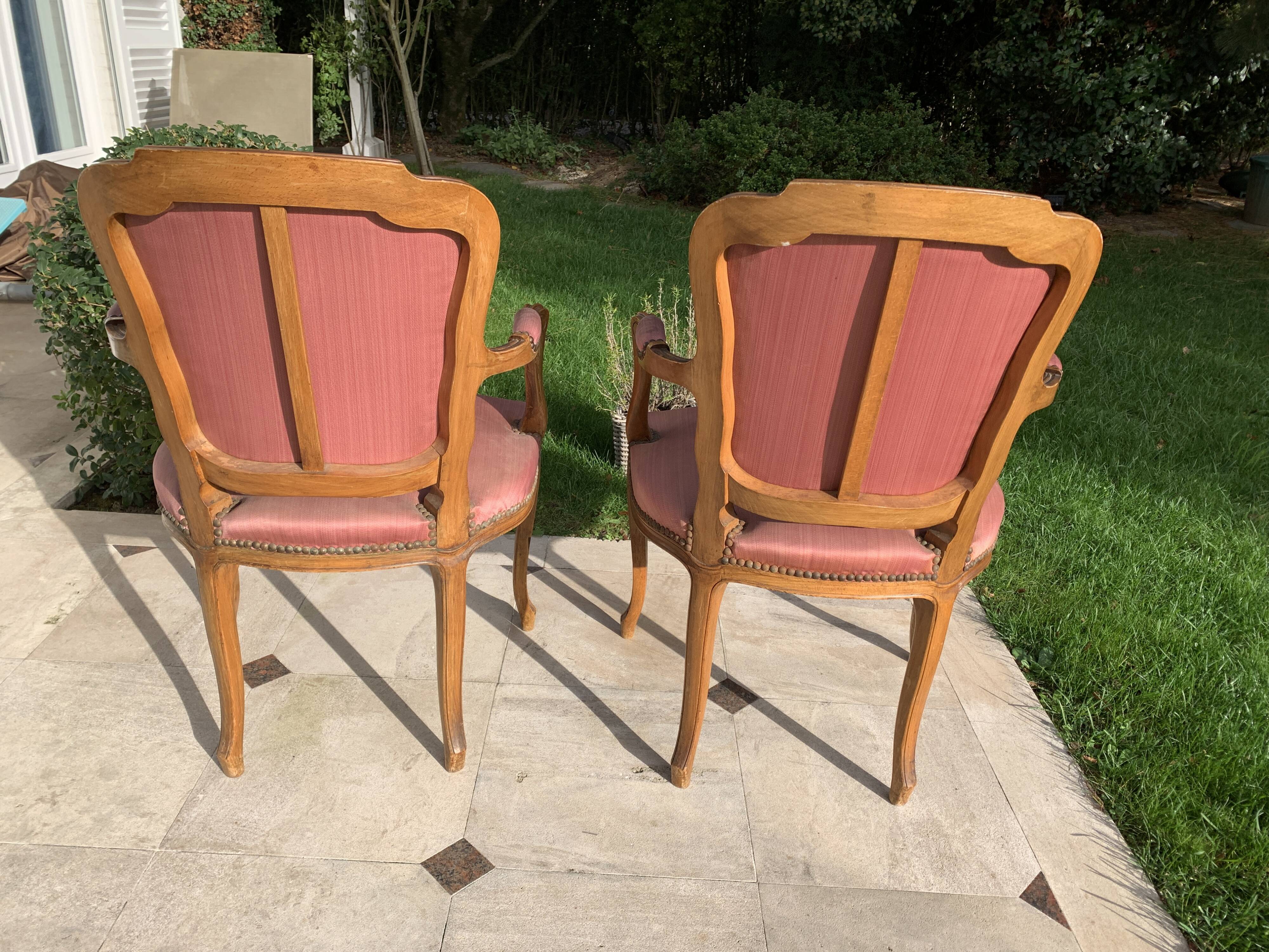 2 bergères Louis XV