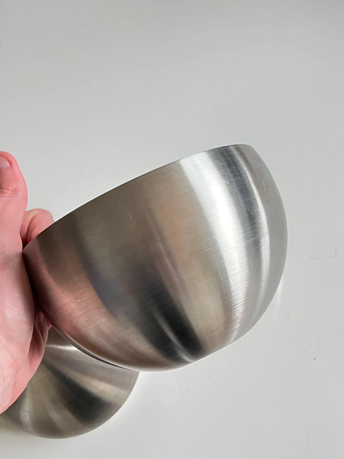 Vintage bowling ball chrome ice bucket - 70s
