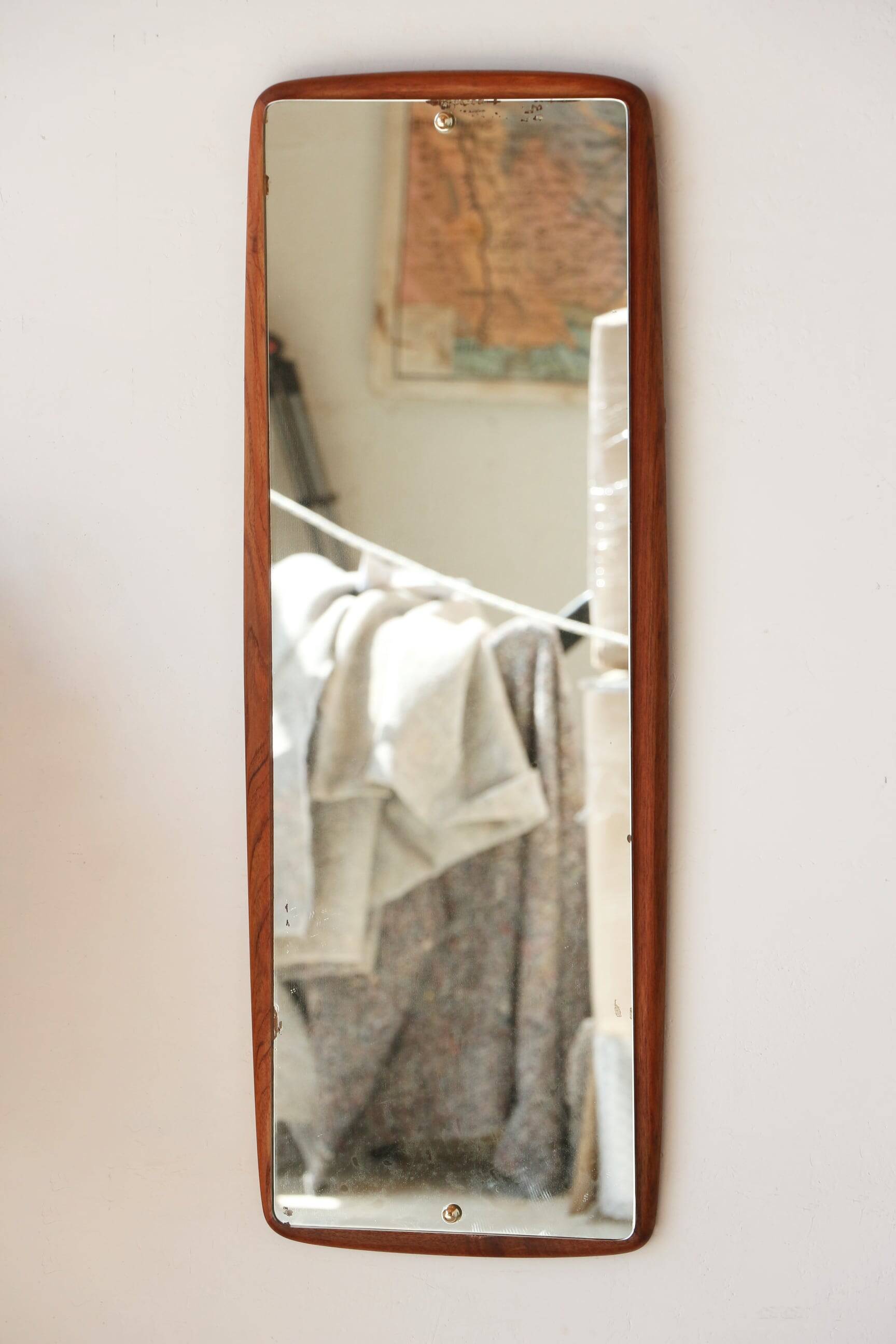 Vintage Scandinavian teak mirror – 1960s - 14.09.23.06