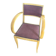 70s armchair chair in Vichy fabric