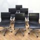 Suite de 6 chaises de bureau Una Chair, ICF