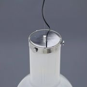 Glass and chrome metal ceiling light, 1970s
