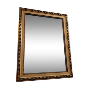 Miroir en bois doré - feuille