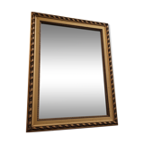 Wooden mirror gilded with gold leaf 48x63cm