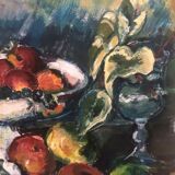 Tableau peinture ancienne nature morte XXe