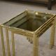 Bamboo imitation brass nesting tables 1980s