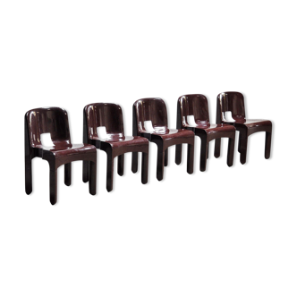 'Universale' Chairs model 4869 by Joe Colombo for Kartell, Set of 5, 1970s