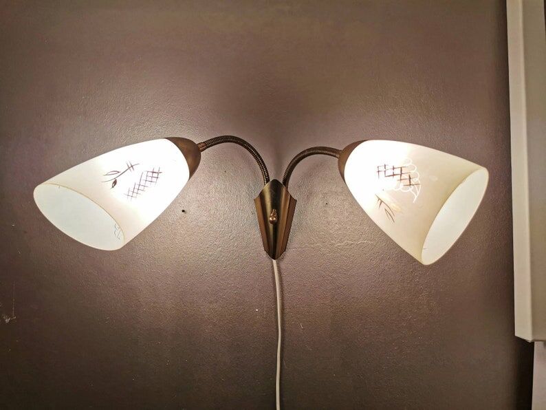 Wall lamp hollywood regency gold, 70s