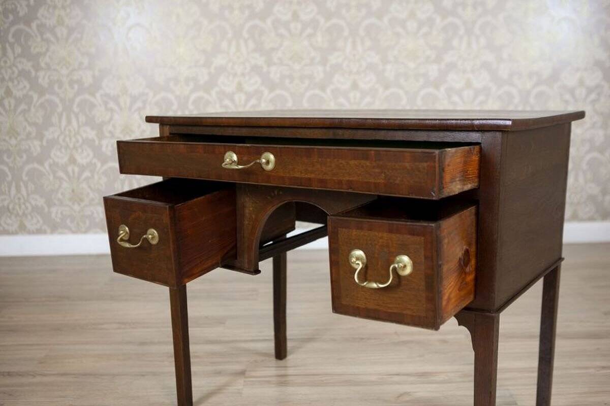 Small Early 20th Century Ladies Writing Desk in Brown