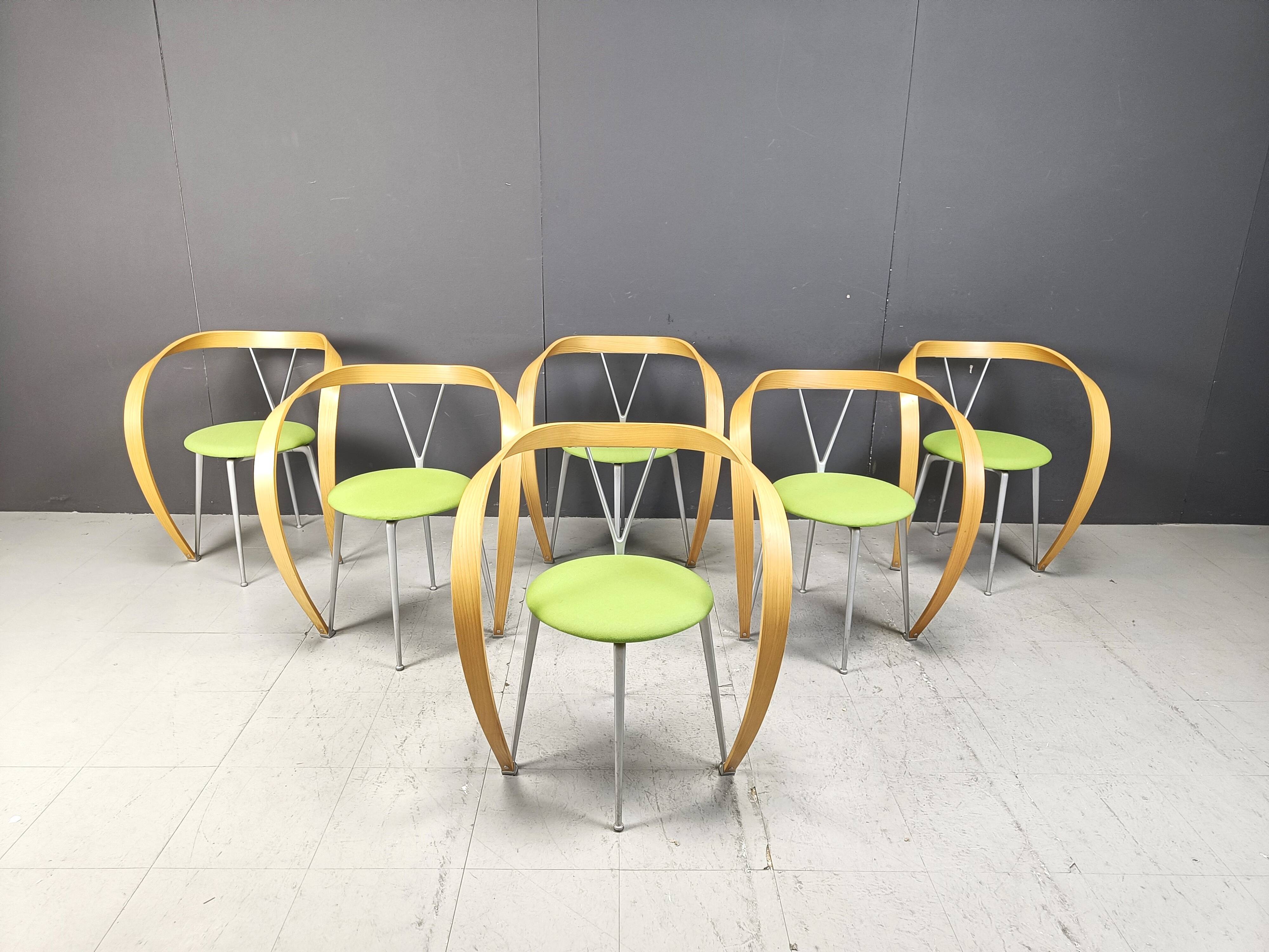 Revers Dining Chairs by Andrea Branzi for Cassina, 1993