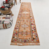 3x14 1960s Antique Vintage Runner Rug,84x427Cm
