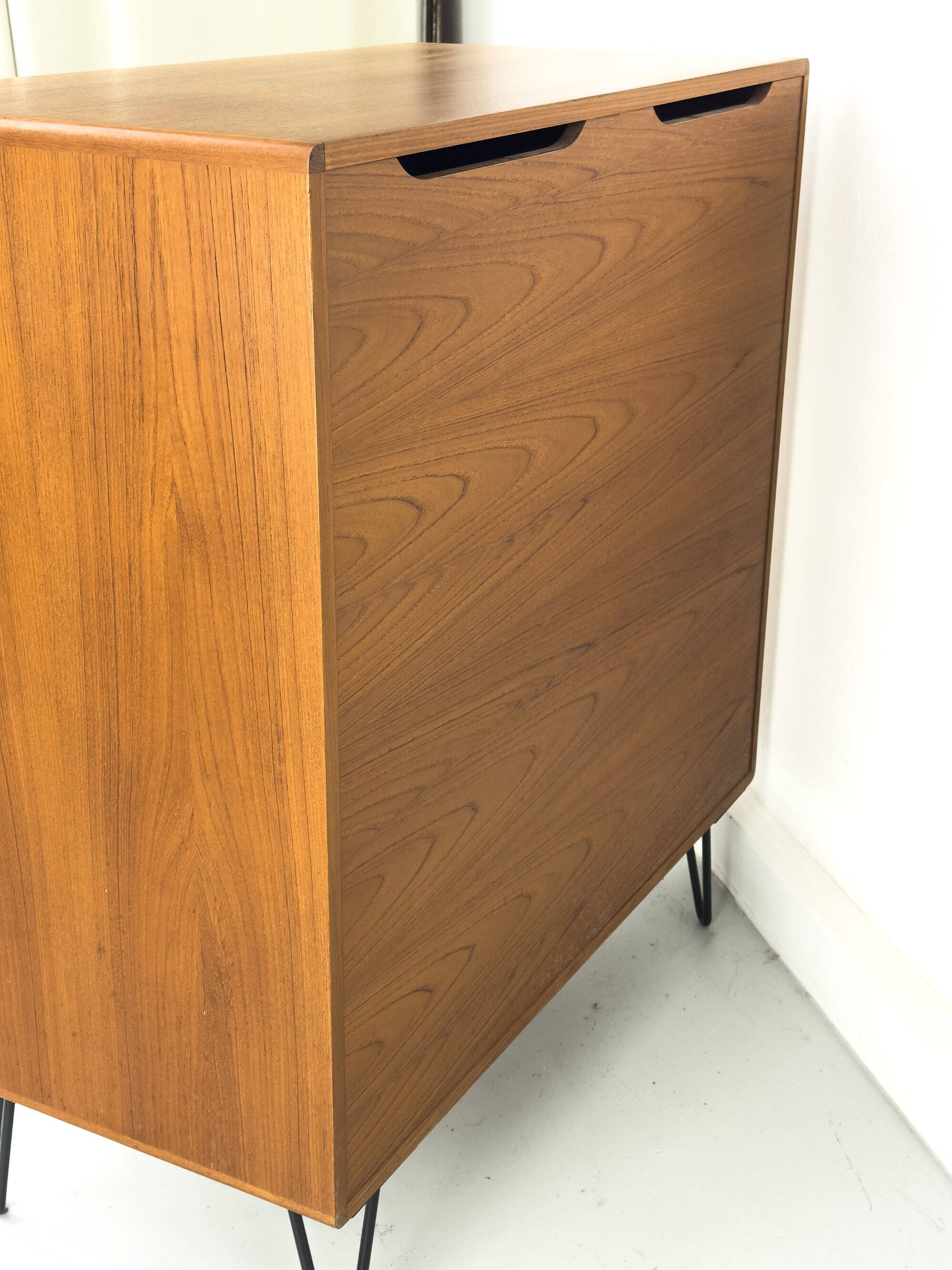 Danish Teak Hi-Fi Sideboard with Tambour Doors from Dyrlund, 1970s