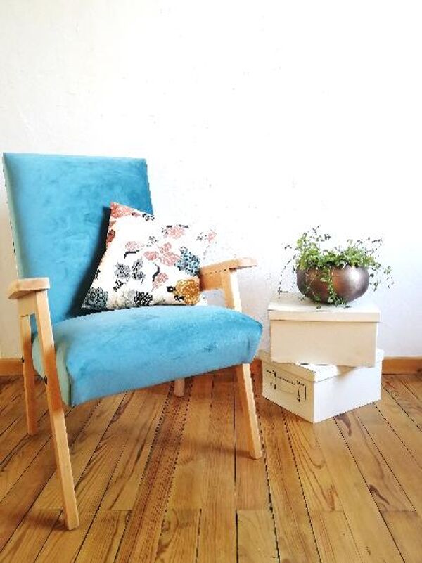 Fauteuil scandinave rénové