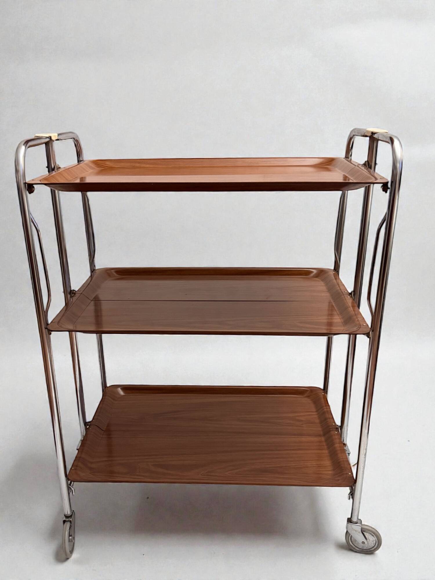 Rare Bremshey Gerlinol Dinett dessert trolley with 3 shelves - 1970