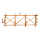 Vintage rattan wall coat rack
