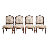Suite of 4 Rosewood Chairs, Louis XV style, Napoleon III period – Mid-19th century