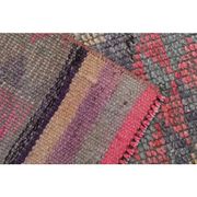Vintage Turkish Hand-Knotted Wool Cotton Pink Runner Rug 98x330