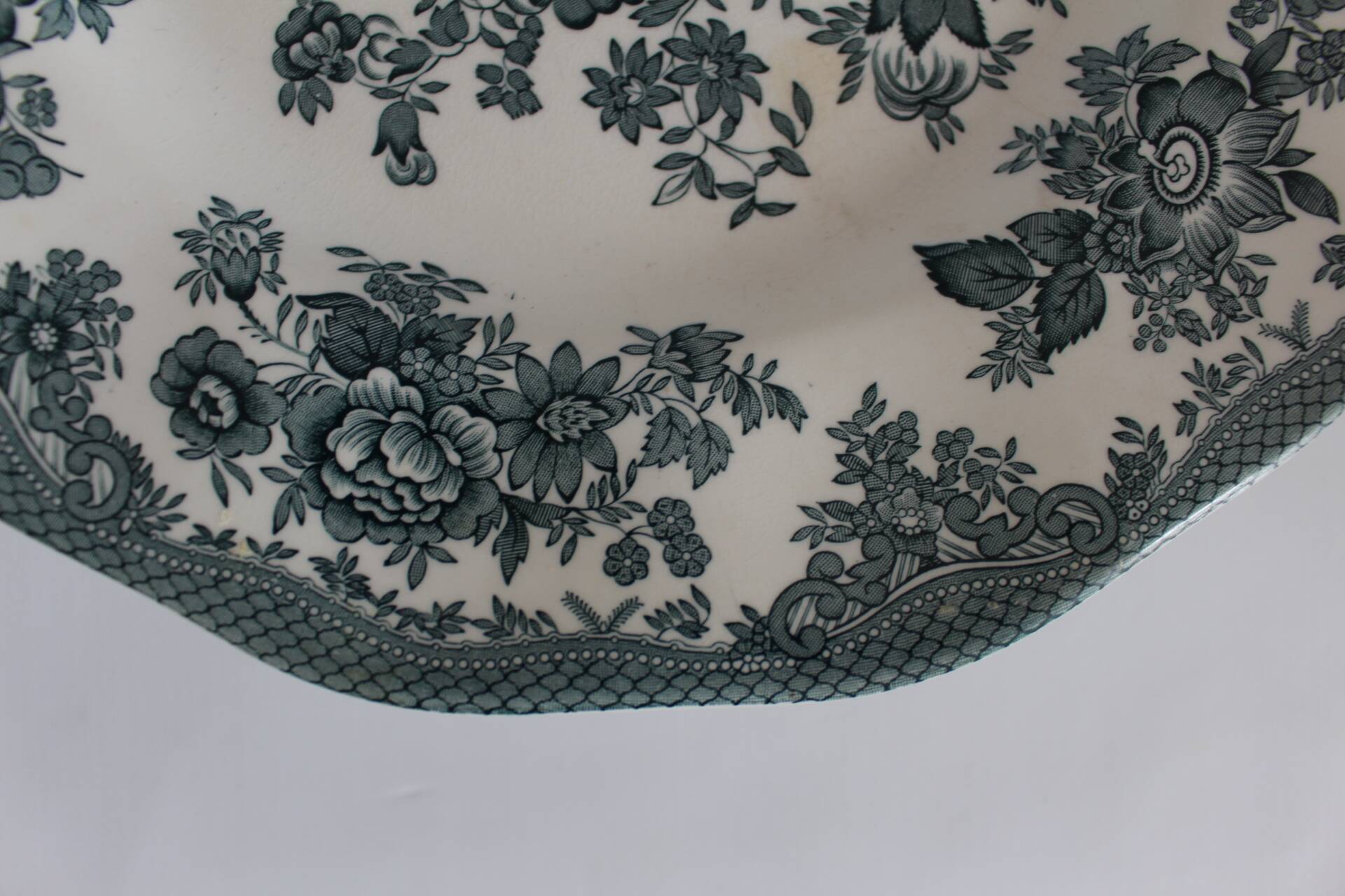 Enoch Wedgwood Green Plates x5, Asiatic Pheasants