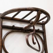 Set of two vintage coat racks in bamboo and rattan