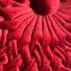 Round cushion in vintage pleated velvet