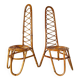 Mid Century Modern Bonacina Bamboo Chairs, set of two, Italy 1960s