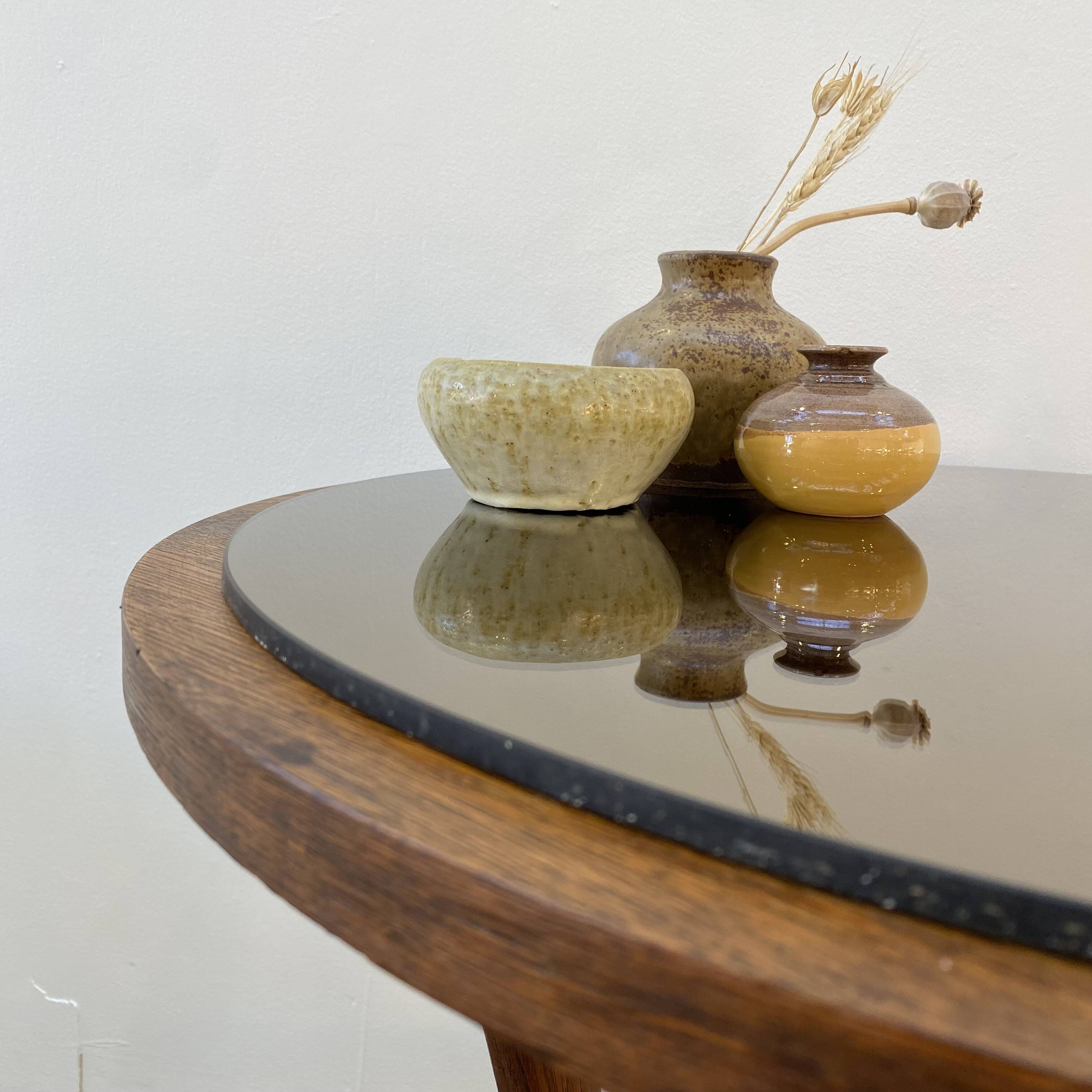 Art deco tripod pedestal table