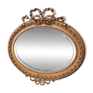 Miroir médaillon doré