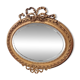 Golden leaf medallion mirror.