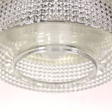 Metal and crystal hanging lamp, Sweden, 1960.