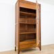 Art Deco wardrobe in carved wood with mirror from the 1930s.