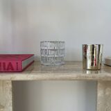 100% raw travertine console