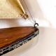Borda wooden pond sailboat "Le Chat", navigable antique toy.
