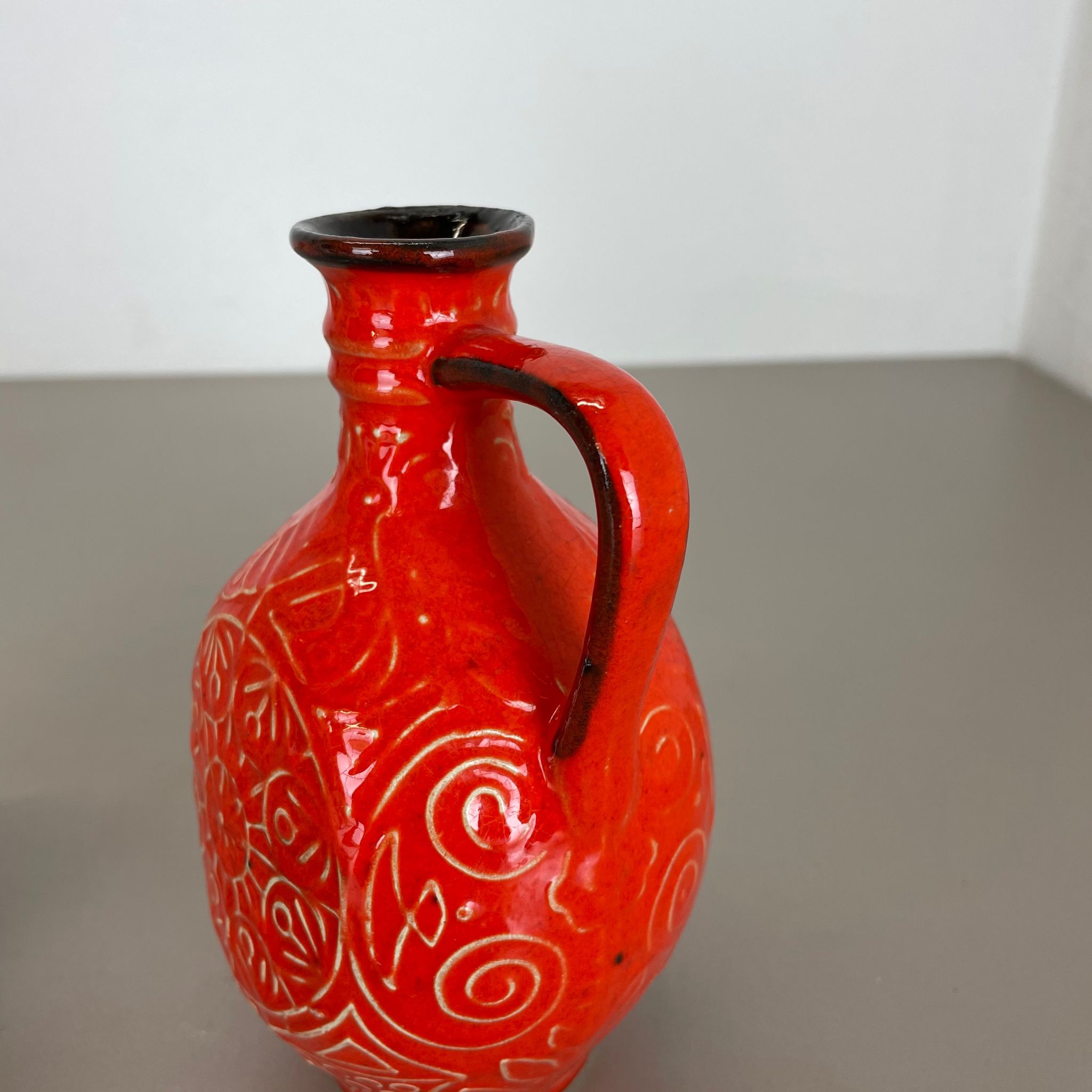 Set of 2 fat lava pottery vase made Bay Ceramics, Germany