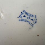 Old Dessert Plate "Rouen" Faience factory of KG Lunéville