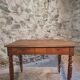 Antique French oak writing desk with 2 lockable drawers, circa 1920.