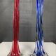 Pair of vintage Muarno glass paste soliflore vases