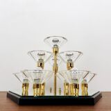 Lustre encastré en verre bicolore des années 1980 par F. Fabbian