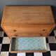 Large vintage chest of drawers with 4 drawers in solid oak.