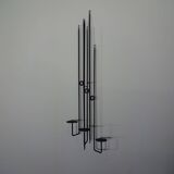 Brutalist German Iron Wall Candleholder, 1960s