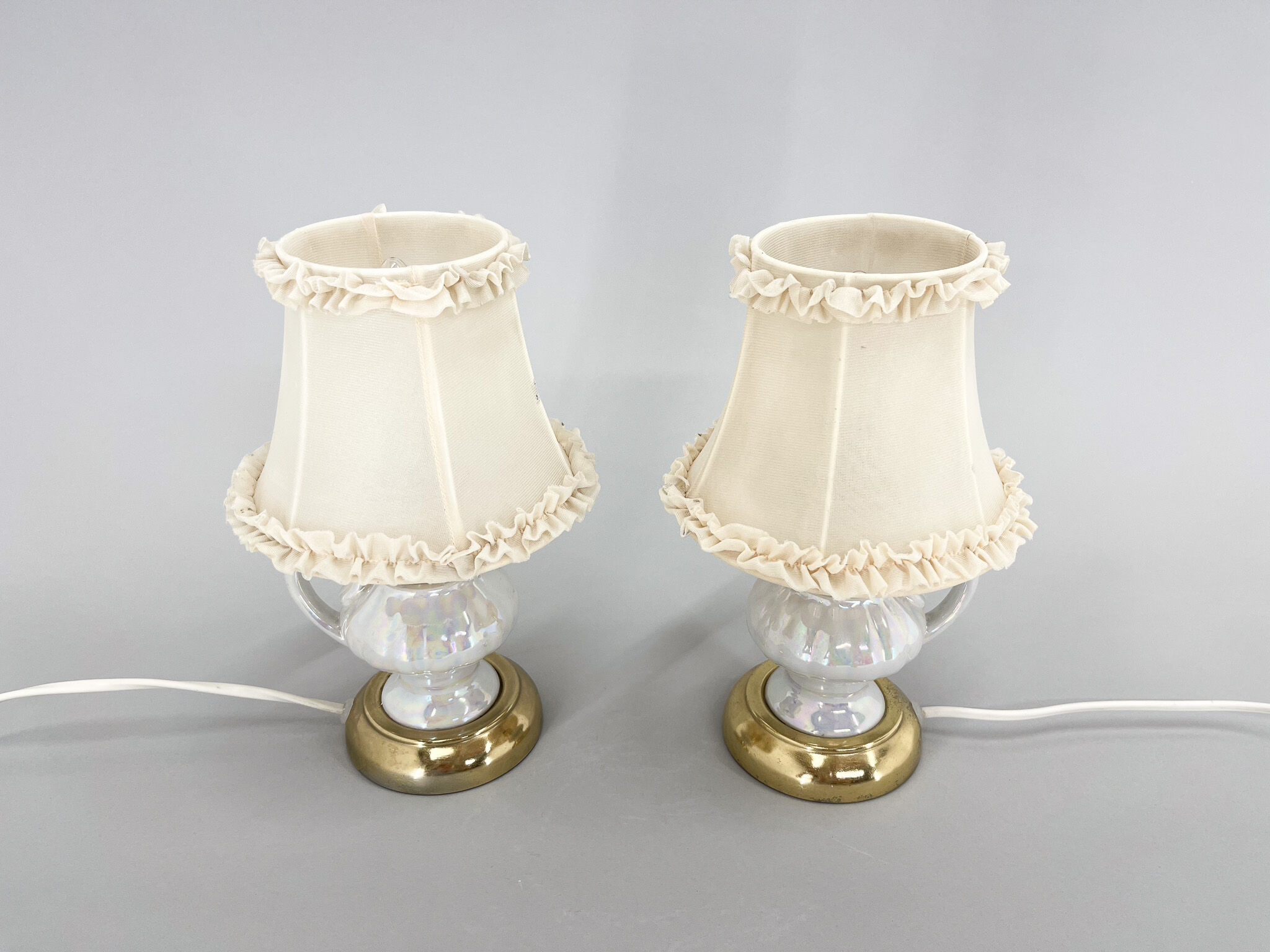 Pair of 1970s Ceramic Table or Bedside Lamps