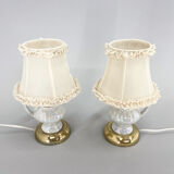 Pair of 1970s Ceramic Table or Bedside Lamps