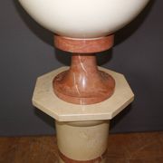 Colonne et sa vasque en marbre et céramique vers 1980