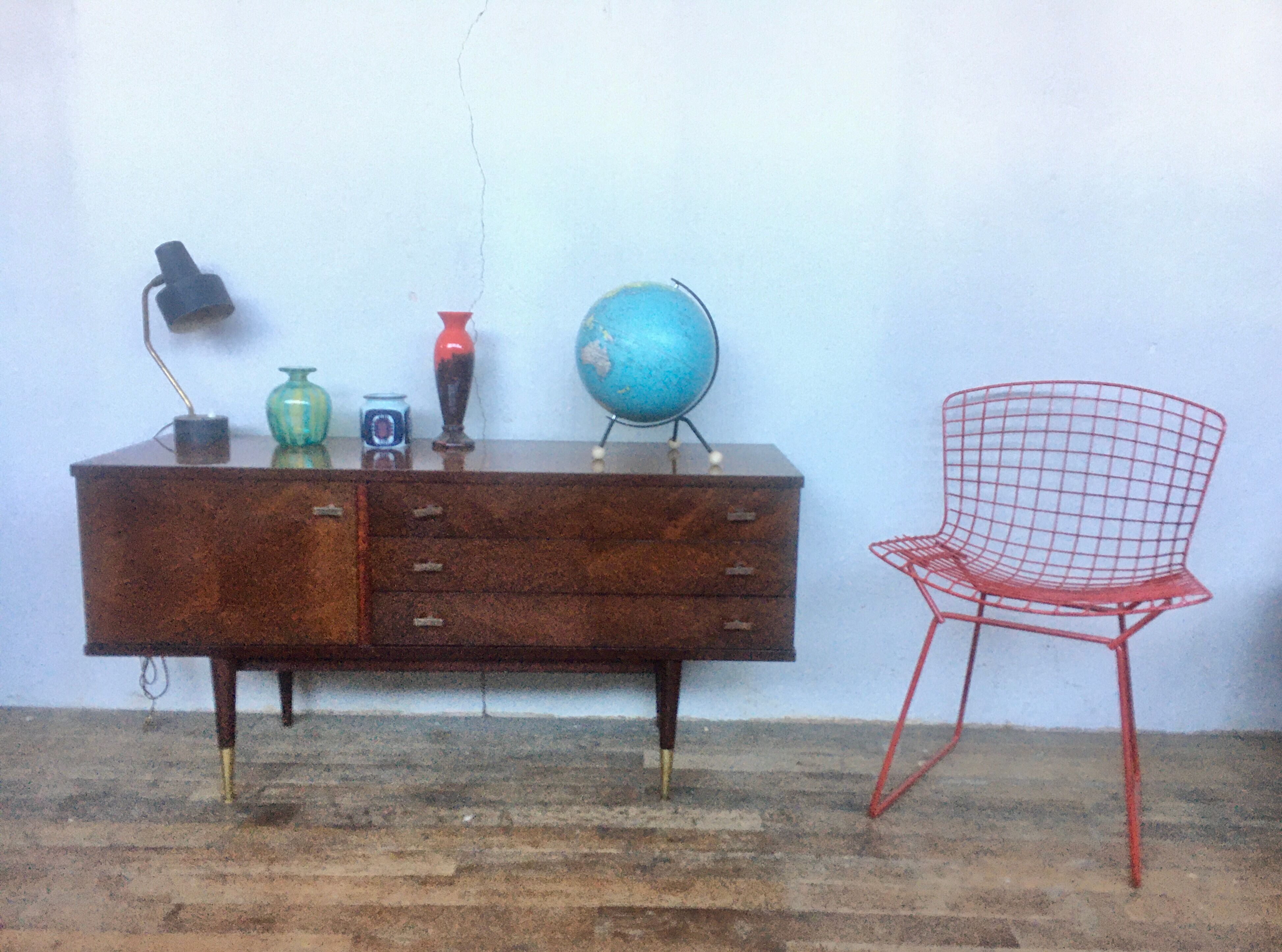 Enfilade style scandinave 1960 vintage teck pieds fuseaux LEGRAND DESIGN