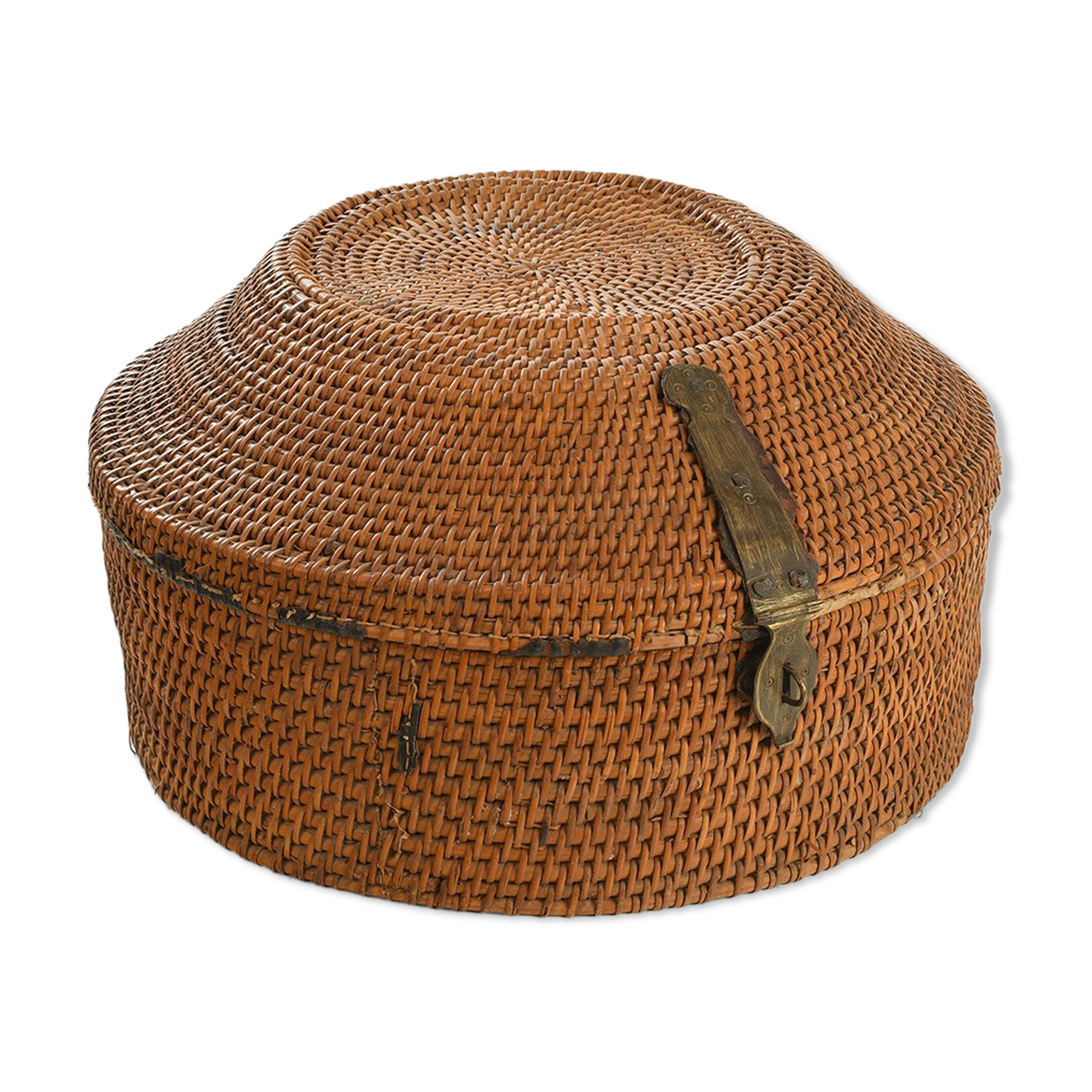 Panier en bois tressé à ferrure
